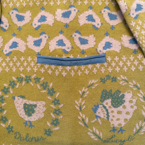Gudrun Sjöden Charming CHICKEN Print Cardigan – NWOT - Picture 8 of 15
